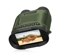 Garvee - Prismáticos de visión nocturna 4K HD - Pantalla ancha de 3" - Zoom Óptico 8X - Infrarrojo, Grabación foto/vídeo, resistente al agua, batería recargable, ideal para cazar, observación