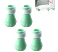 Garvee - Protector de garras de silicona para gatos, botas ajustables antiarañazos, cómodas para el cuidado, baño, corte de garras y limpieza de orejas, juego de 4 piezas, ideal para prevenir