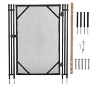 Garvee Puerta de Seguridad para Valla de Piscina Desmontable, Panel de Fibra Compuesta 320GSM Antidesgarro con Cierre de Seguridad, Acceso Modular Compatible con Barreras, Instalación DIY, Negro