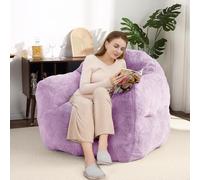 Garvee Puff Sofá de Felpa Suave con Relleno de Espuma - Puf Cuadrado 100% Poliéster para Salón Dormitorio Sala de Juegos - 99×81×71 cm (Morado)