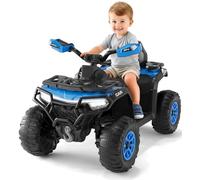 Garvee Quad eléctrico de 12 V para niños con Mando a Distancia, Tractor de Asiento Infantil con música, claxon y Funciones USB, vehículo Infantil con Faro, Adecuado para 3-6 años, Azul