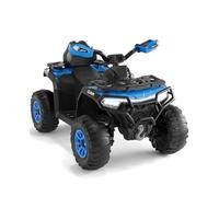 Garvee Quad Eléctrico Niño 12 V, Coche Eléctrico 4 Ruedas Todoterreno con 2 Motores, Mando a Distancia Parental, Suspensión, Faros LED, Música, Bluetooth, USB, Bandera Luminosa, a Partir de 3 años