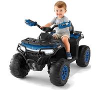 Garvee Quad Eléctrico Niño 12 V, Coche Eléctrico 4 Ruedas Todoterreno con 2 Motores, Mando a Distancia Parental, Suspensión, Faros LED, Música, Bluetooth, USB, Bandera Luminosa, a Partir de 3 años