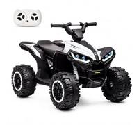 Garvee Quad Eléctrico Niño 12V, Coche Eléctrico para Niños con LED Y Música, 2 Velocidades 3-6 Km/h, Bocina, ATV para Niños 3+ Años 83x 53x 56 cm