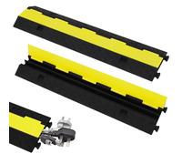 Garvee Rampa de Suelo Protector de cables Robusto 2 canales - Seguridad Pasaje de entrada, Astillero - Capacidad 5T/eje - Lote de 3 - Uso interior / extensibleer - Dimensiones 101 × 24,5 × 5 cm