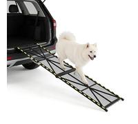 Garvee Rampa Perros Coche 180cm, Plegable Tubo Acero, Antideslizante, Negro