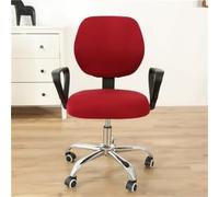 Garvee Renueva tu Espacio - Funda elástica para Silla de Oficina Individual - Protector Antideslizante y Lavable - Cubierta para Asiento y Respaldo - Apta para Escritorio y hogar - Color Vino Tinto