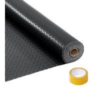 Garvee Rollo de estera de goma, 2,3 x 7,6 m, PVC, resistente, tapete protector de suelo antideslizante con placa de diamante, protector de suelo impermeable de 2,2 mm de grosor, para taller, gimnasio