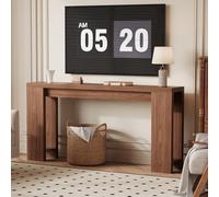 Garvee Rustic Farmhouse Console Table 70.9" - Long Narrow Rectangular Sofa Side Table for Entryway, Living Room, Hallway - Wooden Accent Furniture, Easy Assembly, Brown