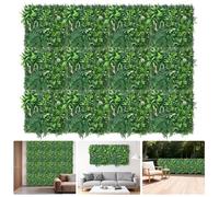 Garvee Set de panneaux végétaux artificiels réalistes, décoration murale ou de Jardin - Feuillage Dense, Protection UV, Usage intérieur/externeérieur - Lot de 12 pièces, 50x50cm