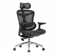 Garvee Silla de Oficina ergonómica grandeza y Robusta - Respaldo Alto de Malla Transpirable - Soporte Lumbar dinámico - reposabrazos 3D Ajustables - Asiento Giratorio con reposapiés - diseño de Malla