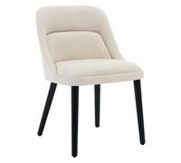 Garvee Sillas de Comedor Modernas tapizadas - Asiento Acolchado de Lino, Respaldo Alto, Patas de Madera Maciza - Juego de 2, cómodas y Resistentes, Ideales para Comedor, Cocina o Restaurante,