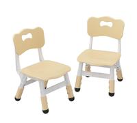 Garvee Sillas Infantiles Ajustables De Plástico - Altura Regulable En 3 Niveles - Estructura Ligera y Almohadillas Antideslizantes - Soporte hasta 180 Lbs - Paquete De 2 para Hogar, Aula o Guardería