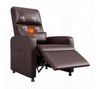 Garvee Sillón Reclinable Eléctrico, 8 Modes, Sillón de Masaje con Reposapiés Extensible, Masaje y Calor, Respaldo Alto, Asiento Acolchado Soporte, Lumbar, Puerto USB y Bolsillos Laterales, PU, Marrón