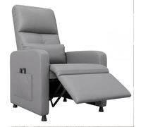 Garvee Sillón reclinable eléctrico con Masaje y Calor - Respaldo Alto ergonómico - Tapizado en Piel sintética PU - Asiento Acolchado, Soporte Lumbar - Puerto USB y Bolsillos Laterales - Ideal para