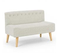 Garvee Sofá Escandinavo Moderno De Dos Plazas - Tapizado En Tela con Patas De Madera Resistentes - Compacto, Ahorra Espacio, Fijo para Salón, Apartamento y Espacios Pequeños