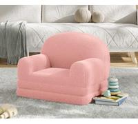 Garvee Sofá Infantil 2 En 1 Convertible y Cómodo para Niños - Tapizado En Felpa Osito Suave - Sillón y Cama Plegable Ideal para Dormitorio, Sala De Juegos o Guardería Niñas y Niños -