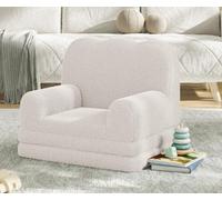 Garvee Sofá Infantil Convertible 2 En 1 para Niños - Sillón De Felpa Muñeco Suave y Plegable Sala De Juegos, Guardería o Dormitorio - Regalo Ideal De Cumpleaños - Color Verde