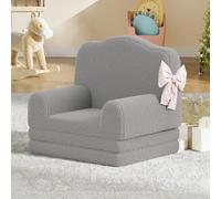 Garvee Sofá para niños, sofá plegable suave 2 en 1, silla para niños pequeños, cómoda, sofá convertible en tumbona, muebles para niños para sala de juegos, dormitorio, regalo para cumpleaños, día del