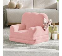 Garvee Sofá para niños, sofá plegable suave 2 en 1, silla para niños pequeños, cómoda, sofá convertible a tumbona, muebles para niños para sala de juegos, dormitorio, regalo para cumpleaños, día del