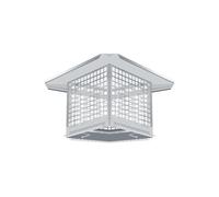 Garvee - Sombrero de chimenea resistente de acero inoxidable 304, rejilla resistente a la intemperie, fácil instalación, protección contra animales y escombros, bandas ajustables