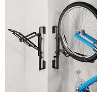 Garvee Soporte de pared giratorio resistente para bicicleta, colgador plegable ajustable, estante vertical de almacenamiento de bicicletas para interiores, fácil de instalar para garaje, sótano y