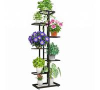 Garvee Soporte para Plantas de Metal, Estantería Esquinera 7 Niveles para 8 Macetas, Soporte para Macetas Interior, Ideal para Hogar, Salón, Balcón, Patio