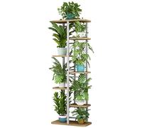 Garvee Soporte Para Plantas Versátil - Estructura De Madera y Metal Robusta - Esquinero Especial Para Interiores y Balcones - Gran Capacidad Para 9 Maceteros - 8 Niveles