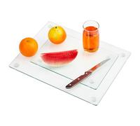 Garvee Tablas de Cortar de Vidrio Templado Resistentes - Protección higiénica para encimeras - Antideslizantes y Resistentes a Calor y arañazos - Fácil Limpieza - Set Duradero Ideal para Cocina