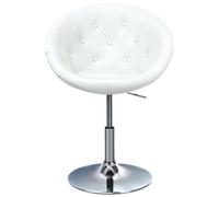 Garvee Taburete de Bar con Respaldo y Asiento Giratorio, Altura Ajustable (30,5"-36"), tapizado en Piel sintética, Base cromada, diseño ergonómico, Cocina, Isla, Oficina o salón - Color