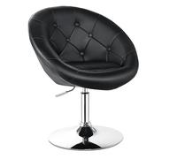 Garvee Taburete de Bar Moderno con Respaldo, Asiento Giratorio ergonómico, Altura Ajustable, tapizado en Piel sintética, Base cromada, fácil de Limpiar, Ideal para Cocina, Barra o Sala de Estar -