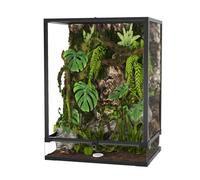 Garvee Terrarium Cristal para Reptiles 34 Galones - Ventilación Superior - Doble Puerta con Bisagra - Base impermeable y fácil de limpiar - Antievasión - Ideal para Lagarto, Serpiente, Camaleón