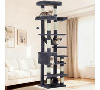 Garvee Torre de árbol para gatos, árbol para gatos de interior, torre grande de 188 cm de alto, casa de escalada para gatos multinivel con condominios, postes rascadores y hamaca, centro de