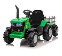 Garvee Tractor eléctrico de 12 V con Remolque, Tractor Infantil con música, bocina y Funciones USB, vehículo para niños con Faro, Adecuado para niños