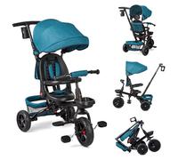 Garvee Triciclo de bebé escalable 6 en 1, triciclo escalable de 10 meses a 5 años hasta 25 kg, bicicleta cochecito de bebé con parabrisas, asiento giratorio de 360°, pedal
