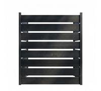 Garvee Valla de Ocultación de WPC para Jardín y Exterior, Panel de Privacidad Decorativo de 98x125 cm, Kit de 2 Unidades para Ocultar Aire Acondicionado, Negro Moderno, Resistente a la Intemperie