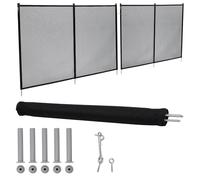Garvee Valla de Seguridad para Piscinas de Fibra Compuesta, Malla 320 g/m² y Marco de Aluminio Reforzado, Barrera Desmontable para Piscinas y Exteriores, Montaje Sencillo, 1,22 x 14,63 m, Negro