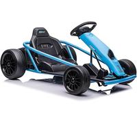 GarveeHome 24 V Gokart, Outdoor Go Kart, 2 Motores de 300 W, Coche eléctrico, 8 km/h, con música y Arranque Suave, para 8-12 años