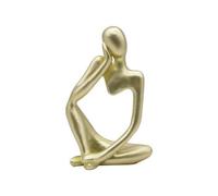 GarveeHome 3 Figuras de Artista abstractas de Resina artesanales - Decoración de Escritorio Negra para Sala de Estar y Oficina, Figura de Pensador Moderna en miniaturas, Adornos de Mesa de Oficina en