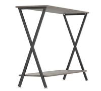 GarveeHome 31.5 Inch Console Tables for Entryway, 2-Tier Behind Couch Table with Shelves, Narrow Entryway Table, Farmhouse Sofa Table for Living Room Dinning Room Bedroom, Grey