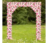 GarveeHome 6 guirnaldas de Flores Artificiales, 50 x 20 cm, Guirnalda de Flores, decoración de Flores, Guirnalda de Rosas para Primavera, para Bodas, decoración de Mesa, Fiestas, Paredes de Flores, D