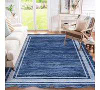 GarveeHome Alfombras festoneadas de 10 x 13 pies para Sala de Estar, Lavables, Borde Abstracto, Alfombra Lisa, Suave, de Pelo bajo, Antideslizante, Resistente a Las Manchas, Alfombra Grande para