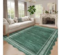 GarveeHome Alfombras festoneadas Lavables de 8 x 10 pies para Sala de Estar, Alfombra sólida con Bordes Modernos para Dormitorio, Alfombra festoneada Abstracta Antideslizante Resistente a Las Manchas