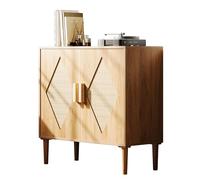 GarveeHome Aparador buffet con puertas de ratán - Mueble contenedor con estantes ajustables - Aparador moderno para salón, comedor, entrada o cocina - Ideal para decoración doméstica
