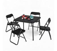 GarveeHome Conjunto Infantil Mesa y 4 Sillas Plegables - Asientos PU
