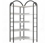 GarveeHome Estantería Esquina L Oficina 5 Niveles - Blanco