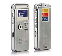 GarveeHome Grabadora de Voz Digital portátil de 8 GB, Reproductor MP3 y conexión USB, Pantalla LCD, micrófono Integrado, Ideal para conferencias, reuniones, conferencias y entrevistas