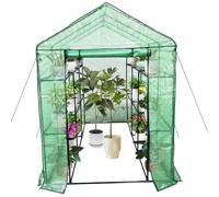 GarveeHome Invernadero de lámina de Invernadero, cobertizo de jardín con Estante, Invernadero para Tomates, Invernadero, para Tomates, Verduras, Frutas, Flores