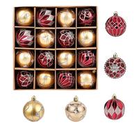 GarveeHome Juego de 16 Adornos de Bolas de Navidad para árbol de Navidad, Adornos de árbol de Navidad de 2.36 Pulgadas, Bolas Colgantes de plástico inastillables para Fiestas de Navidad