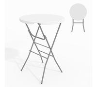 GarveeHome Mesa alta plegable de 80 cm de diámetro, 110 cm de alto, para jardín y fiestas